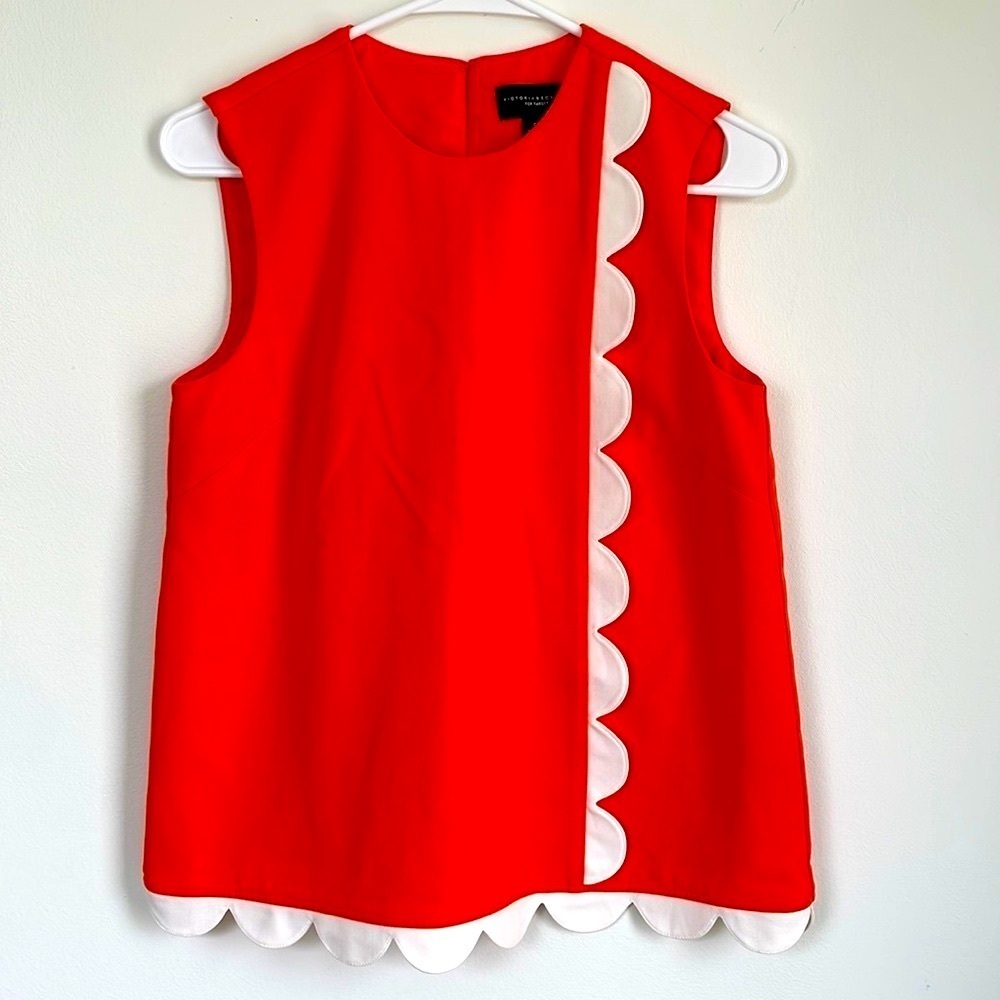 Victoria Beckham for Target orange and white tank.